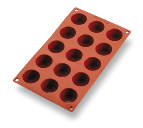 Matfer Bourgeat 257914 15 Compartment Mini Muffin Mold, Silicone-cityfoodequipment.com
