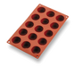 Matfer Bourgeat 257914 15 Compartment Mini Muffin Mold, Silicone-cityfoodequipment.com