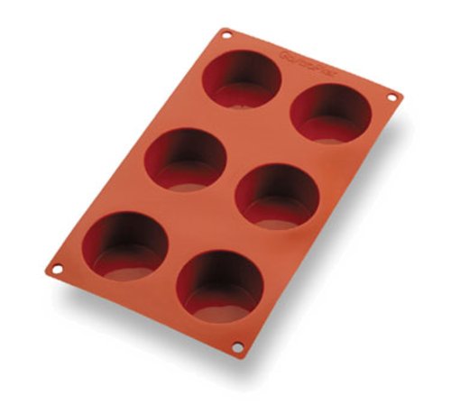 Matfer Bourgeat 257915 6 Compartment Muffin Mold, Silicone-cityfoodequipment.com