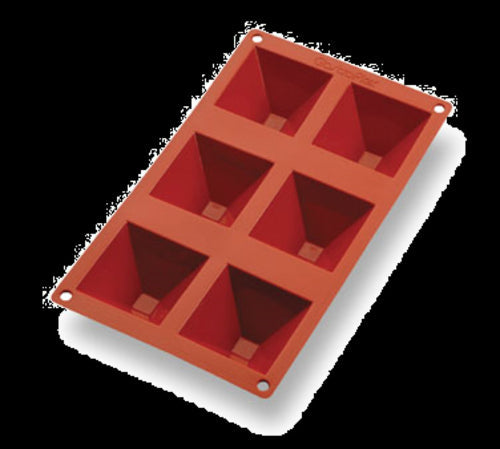 Matfer Bourgeat 257921 Gastroflex™ Pyramid Mold w/ 6 Sections - Silicone-cityfoodequipment.com