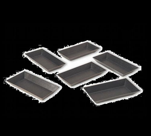 Matfer Bourgeat 331602 Exopan™ Rectangular Fluted Tart Mold w/ Removable Bottom - Non-Stick, 3 3/4" x 17/8" x 7/16", Steel-cityfoodequipment.com