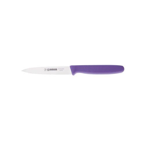 Matfer Bourgeat 182803 4" Paring Knife w/ Purple Handle, Chrome-Molybdenum Steel-cityfoodequipment.com