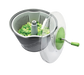Matfer Bourgeat 215582 2 1/2 gal Manual Salad Spinner w/ Swing Handle - Polypropylene, Gray-cityfoodequipment.com