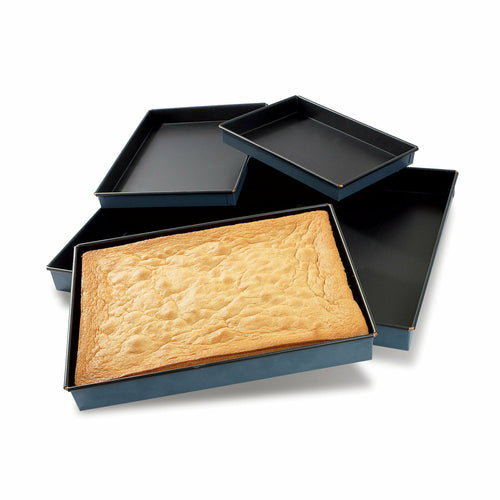 Matfer Bourgeat 331313 Exopan™ Rectangular Sponge Cake Pan - 15 3/4"L x 11 7/8"W x 1 3/8"D, Non-Stick, Steel/Copper-cityfoodequipment.com