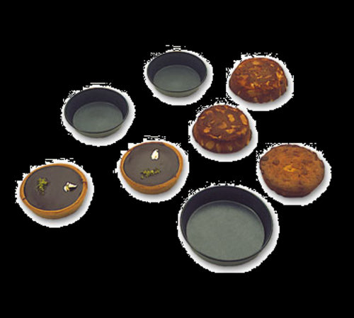 Matfer Bourgeat 331737 Exopan™ 3 1/2" Round Cake/Quiche Mold - 3/4"H, Non-Stick, Steel-cityfoodequipment.com