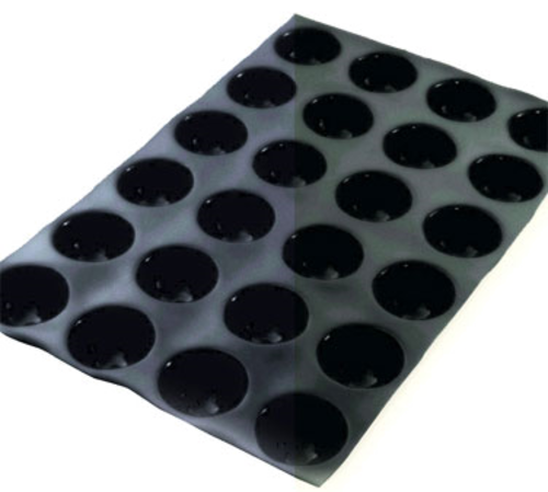 Sasa Demarle Muffin Mold w/ 24 Sections - Silicone, Black (336019)-cityfoodequipment.com