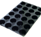 Sasa Demarle Muffin Mold w/ 24 Sections - Silicone, Black (336019)-cityfoodequipment.com