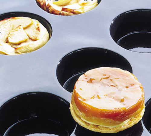 Sasa Demarle Flexipan™ Tatin Apple Tarts/Quiches Mold w/ 12 Sections, Silicone (336020)-cityfoodequipment.com