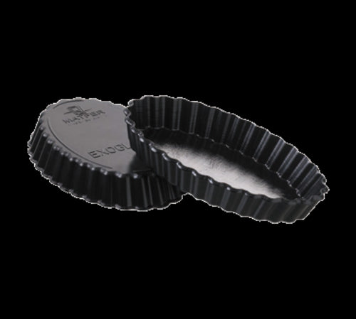 Matfer Bourgeat 345202 Exoglass™ Rectangular Fluted Tartlet Mold - 4 1/2" x 2 3/4" x 3/4", Non-Stick, Composite-cityfoodequipment.com