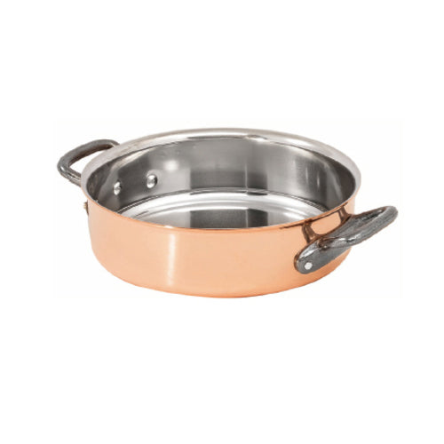 Matfer Bourgeat 374028 11" Copper Saute Pan-cityfoodequipment.com