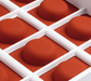 Martellato 339017 Pallet Round Fruit Jelly Mold w/ 24 Sections - Silicone, Rigid Base-cityfoodequipment.com