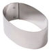 Matfer Bourgeat 376040 3" x 1 3/4" Oval Nonnette Ring, Stainless Steel-cityfoodequipment.com