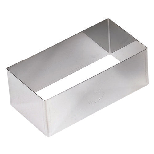 Matfer Bourgeat 376061 3 1/4" x 1 5/8" Rectangular Nonnette Ring, Stainless Steel-cityfoodequipment.com