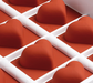 Martellato 339016 Heart Fruit Jelly Mold w/ 24 Sections - Silicone, Rigid Base-cityfoodequipment.com