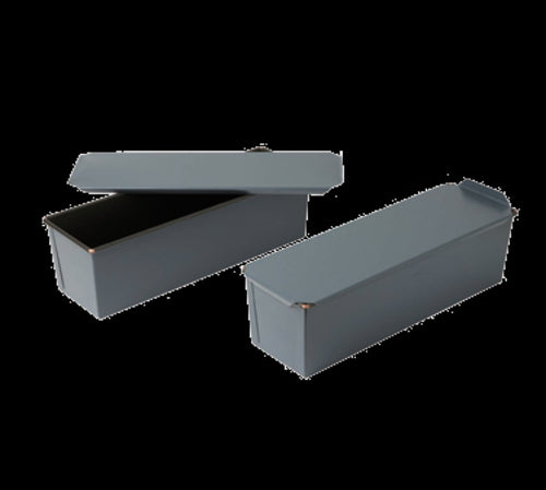 Matfer Bourgeat 341642 Exopan™ Long Bread Mold w/ Sliding Lid - 15 3/4"L x 4 3/4"W x 4 3/4"D, Non-Stick, Steel/Copper-cityfoodequipment.com