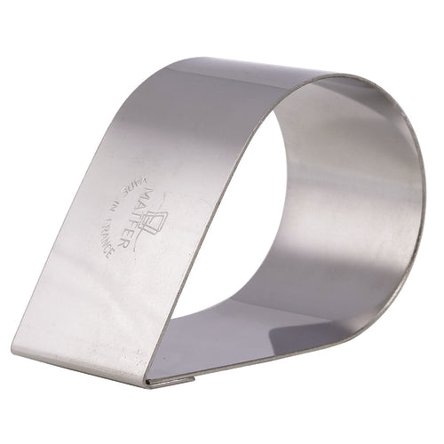 Matfer Bourgeat 376021 3 1/4" Tear Shaped Nonnette Ring, Stainless Steel-cityfoodequipment.com