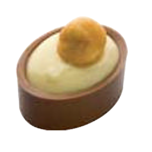 Matfer Bourgeat 383502 Oval Shell Chocolate Mold w/ 24 Sections - Polycarbonate, Transparent-cityfoodequipment.com