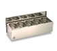 Matfer Bourgeat 511510 (5) Compartment Bar Garnish Tray - Flat Hinged Lid-cityfoodequipment.com