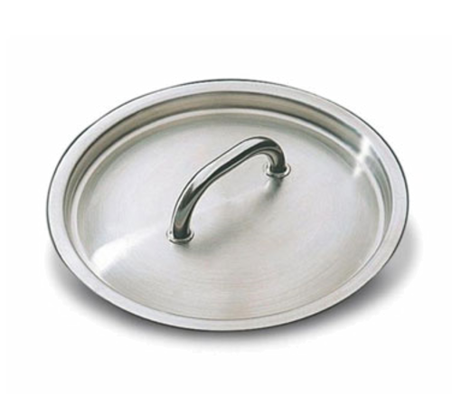 Matfer Bourgeat 692018 7 1/8" Round Sauce Pan Lid, Stainless Steel w/ Welded Handle-cityfoodequipment.com
