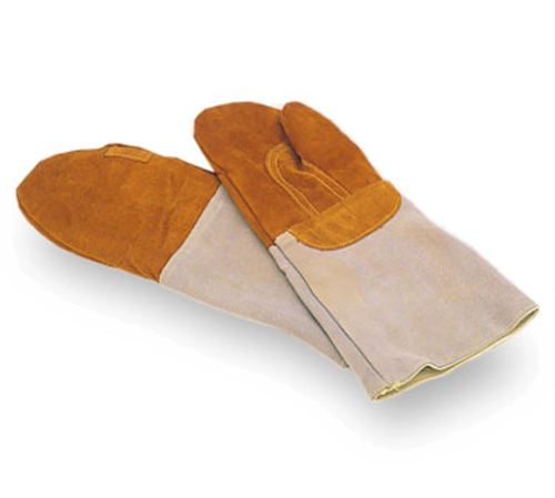 Matfer Bourgeat 773002 8" Baker Oven Mitt w/ Forearm Protection, Leather-cityfoodequipment.com