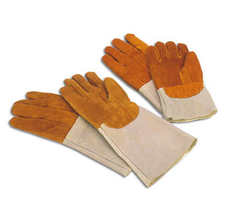 Matfer Bourgeat 773012 7 3/4" Baker Gloves w/ Forearm Protection - Leather/Woolen Inner Layer-cityfoodequipment.com
