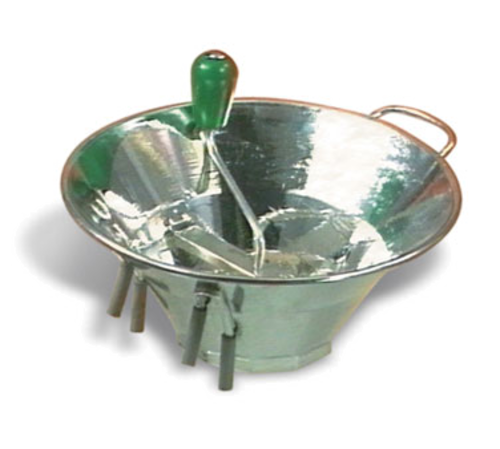 Louis Tellier 12 1/4" Food Mill w/ (3) Grids, Tin-Plated (S3)-cityfoodequipment.com