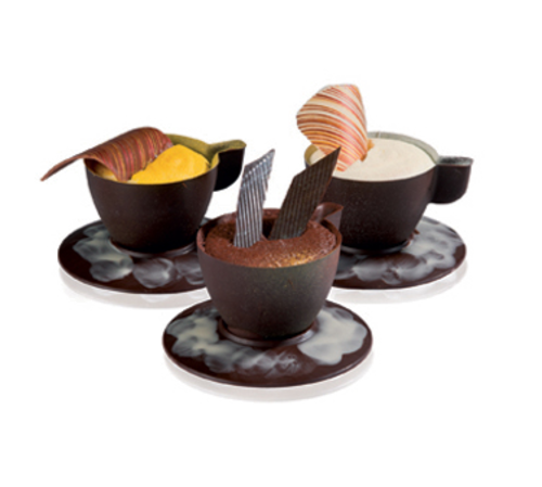 Martellato 380255 Espresso Chocolate Mold w/ 7 Sections for 380254 - Polycarbonate-cityfoodequipment.com