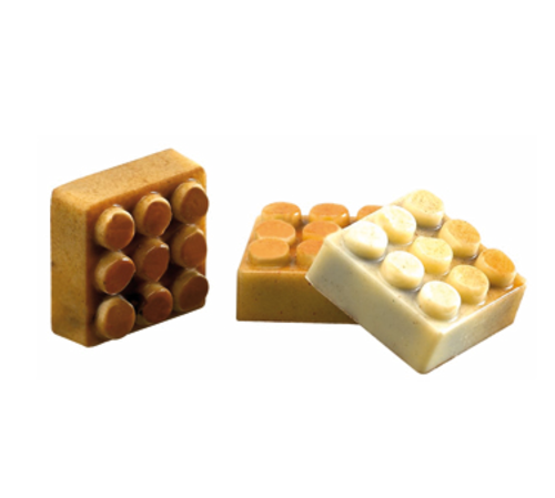 Matfer Bourgeat 383407 Lego Piece Chocolate Mold w/ 24 Sections - Polycarbonate, Transparent-cityfoodequipment.com