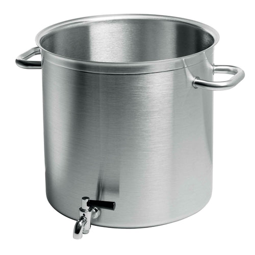 Matfer Bourgeat 694328 18 qt Stainless Steel Stock Pot w/ Faucet - Induction Ready-cityfoodequipment.com