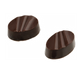 Matfer Bourgeat 380158 Ribbed Oval Chocolate Mold w/ 28 Sections - Polycarbonate, Transparent-cityfoodequipment.com