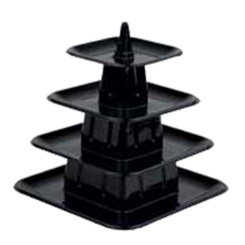 Matfer Bourgeat 681590 9 Tier Macaron Pyramid Macaroon Display - 12"W x 17 1/3"H, Plastic, Clear-cityfoodequipment.com