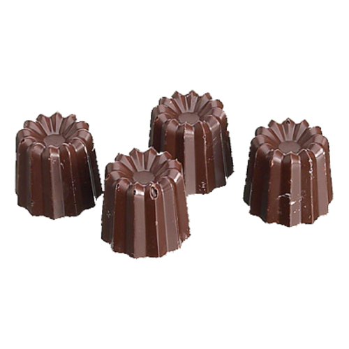 Matfer Bourgeat 380108 Small Cannele Chocolate Mold w/ 40 Sections - Polycarbonate, Transparent-cityfoodequipment.com