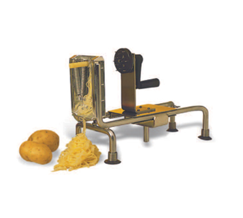 Bron Coucke Stainless Steel Spiral Food Slicer, 5/64", 1/8", 1/4" Blades, Vegetables, Manual (LER-4030CLR)-cityfoodequipment.com