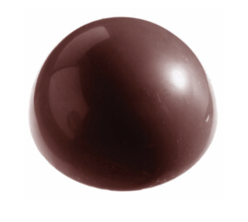 Matfer Bourgeat 380153 Half Sphere with 2 Grooves Chocolate Mold w / 12 Sections - Polycarbonate, Transparent-cityfoodequipment.com