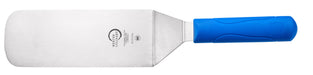 Mercer Culinary M18700BL 8" x 3" Turner w/ Blue Polypropylene Handle, High Carbon Japanese Steel-cityfoodequipment.com