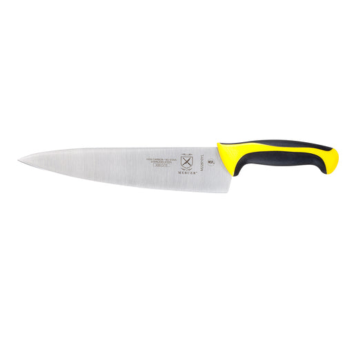 Mercer Culinary M22610YL 10" Chef's Knife w/ Yellow Santoprene™/Polypropylene Handle, High Carbon Japanese Steel-cityfoodequipment.com