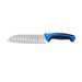 Mercer Culinary M22707BL 7" Santoku Knife w/ High Carbon Japanese Steel Blade & Blue Santoprene™/Polypropylene Handle-cityfoodequipment.com
