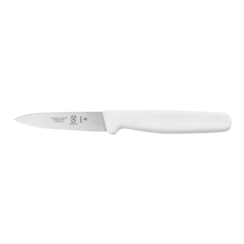Mercer Culinary M18170 3" Paring Knife w/ White Polypropylene Handle, High Carbon Japanese Steel-cityfoodequipment.com