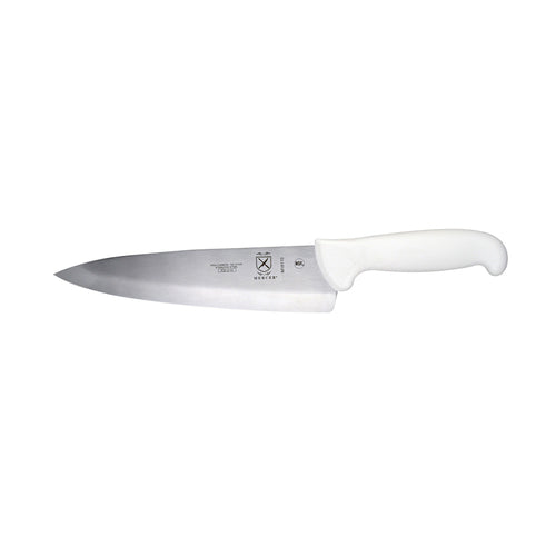 Mercer Culinary M18110 8" Chef's Knife w/ White Polypropylene Handle, High Carbon Japanese Steel-cityfoodequipment.com