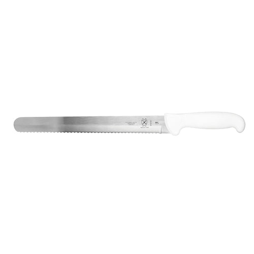 Mercer Culinary M18140 11" Slicer Knife w/ White Polypropylene Handle, High Carbon Japanese Steel-cityfoodequipment.com