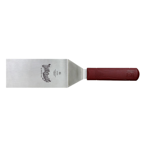Mercer Culinary M18320 6" x 3" Turner w/ Red Nylon Handle, Stainless Steel-cityfoodequipment.com