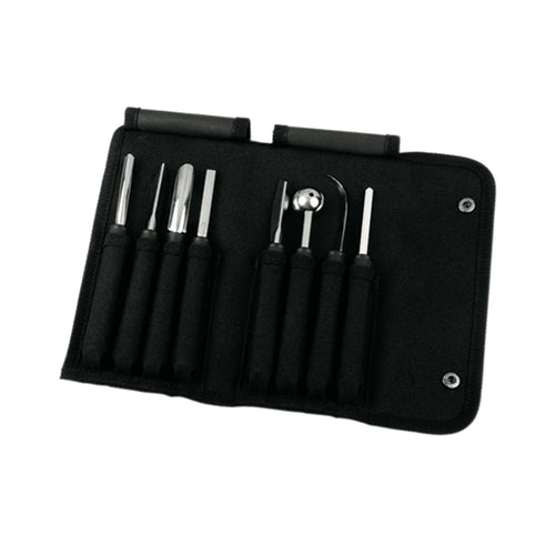 Barfly 9-Piece Carving Tool Set w/ Heavy-Duty Nylon Storage Roll (M15990)-cityfoodequipment.com