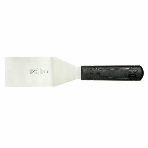Mercer Culinary M18730 4" x 2 1/2" Turner w/ Black Polypropylene Handle, High Carbon Japanese Steel-cityfoodequipment.com