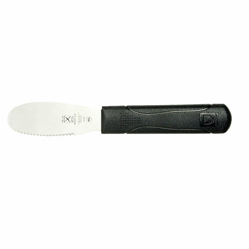 Mercer Culinary M18780 3 1/2" Sandwich Spreader w/ Black Polypropylene Handle, High Carbon Japanese Steel-cityfoodequipment.com