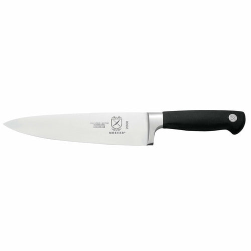 Mercer Culinary M20608 8" Chef's Knife w/ Santoprene™ Black Handle, Carbon Steel-cityfoodequipment.com