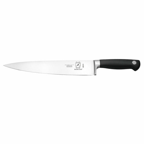 Mercer Culinary M20610 10" Chef's Knife w/ Santoprene™ Black Handle, Carbon Steel-cityfoodequipment.com