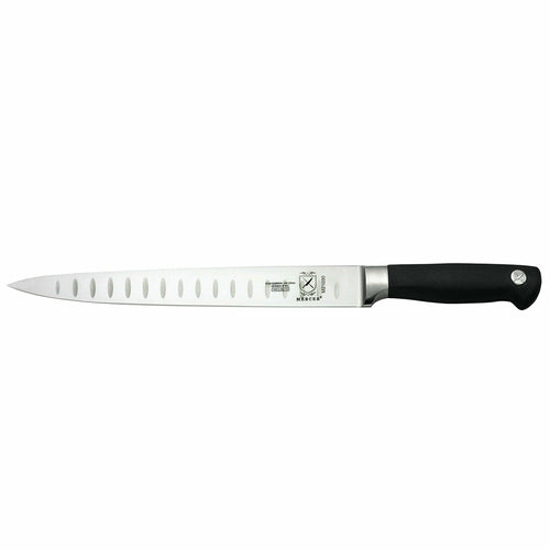 Mercer Culinary M21030 10" Carving Knife w/ Santoprene™ Black Handle, Carbon Steel-cityfoodequipment.com