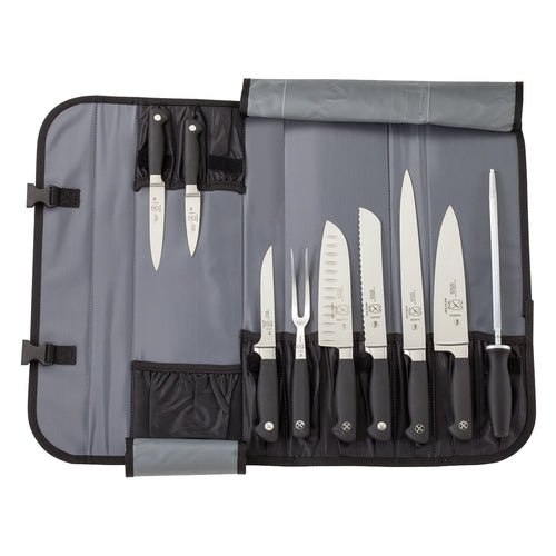 Mercer Culinary M21810 10 Piece Knife Set w/ Detachable & Adjustable Strap Pocket Roll-cityfoodequipment.com