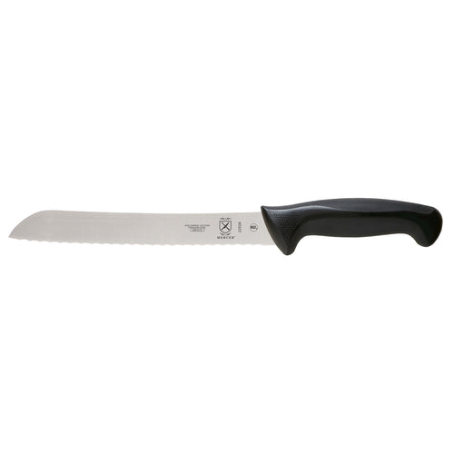 Mercer Culinary M22508 8" Bread Knife w/ Black Santoprene™/Polypropylene Handle, High Carbon Japanese Steel-cityfoodequipment.com