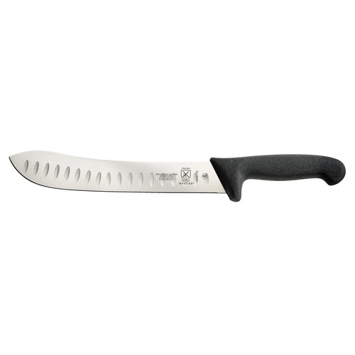 Mercer Culinary M13718 10" Granton Butcher Knife w/ Black Textured Glass-Reinforced Nylon Handle, Ice Hardened High-Carbon-cityfoodequipment.com